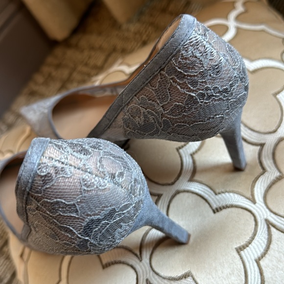 Gray Lace Pump Stiletto Heels by Banana Republic - 9 - Picture 8 of 15
